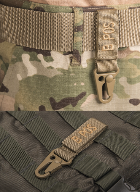 WARAGOD krvna grupa B+ positive karabiner, Coyote