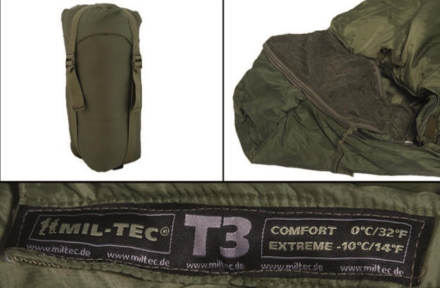 Mil-Tec Tactical T3 vreća za spavanje, maslinasto zelena, 0/-10 °C