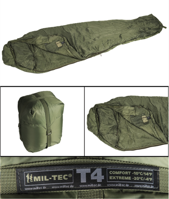 Mil-Tec Tactical T4 vreća za spavanje, maslinasto zelena 2/-19 °C