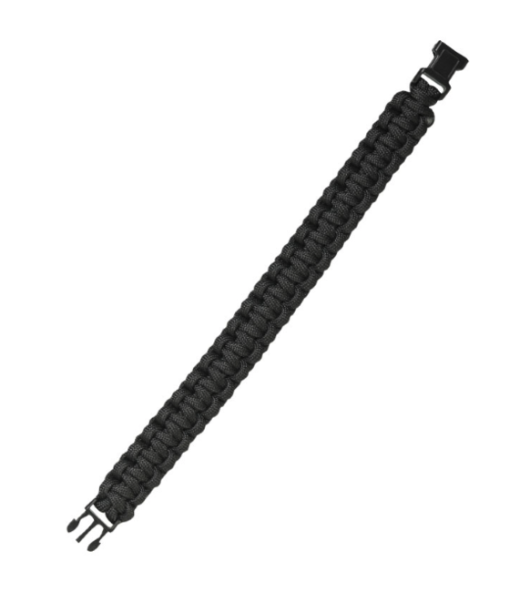 Mil-Tec Survival paracord narukvica 15mm, crna