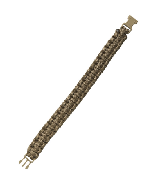 Mil-Tec Survival paracord narukvica 15mm, Coyote