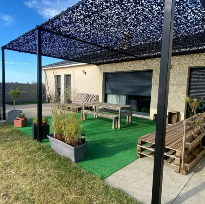 WARAGOD Kameleon maskirna mreža, crna, 2x3m