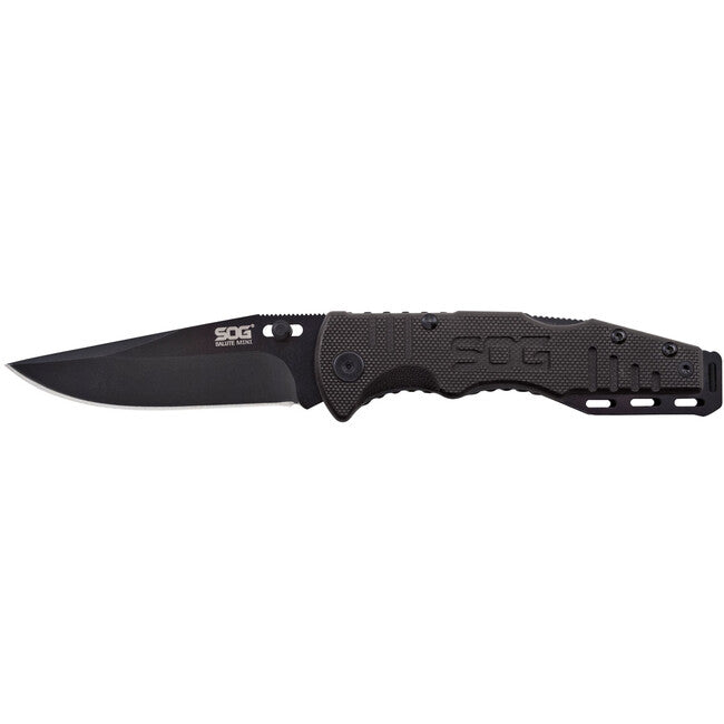 SOG SALUTE MINI sklopivi nož Black Oxide, G10