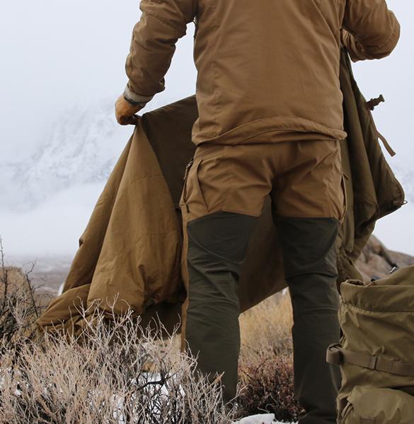 Helikon-Tex Hybrid Outback hlače DuraCanvas, coyote/crne