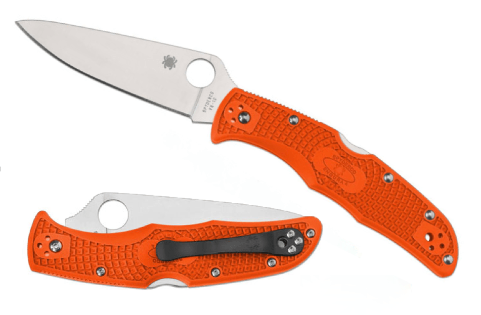 Spyderco Endura 4 džepni nož Flat Ground, narančast FRN 9,5 cm