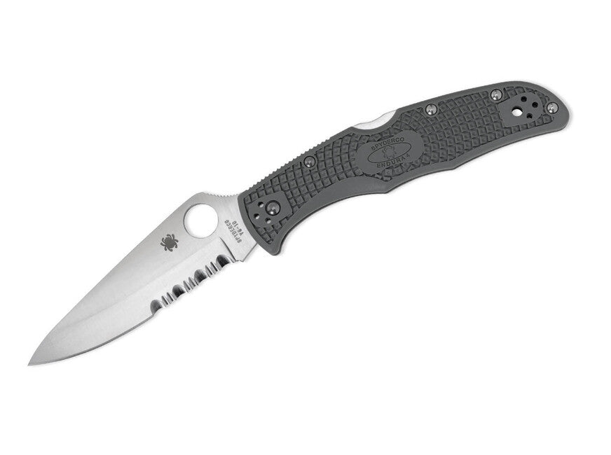 Spyderco Endura 4 Lightweight džepni nož FRN, zelenosivi, 9,5 cm