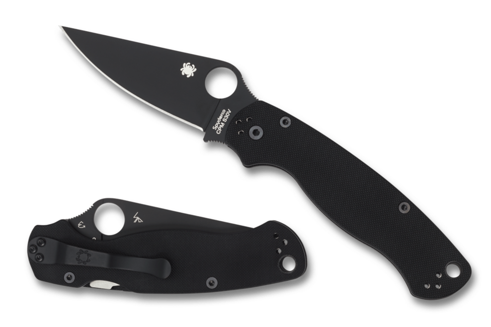 Spyderco Para Military 2 džepni nož 8,7 cm, potpuno crni, G10