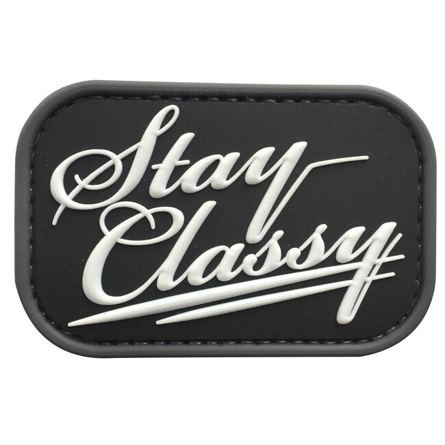 WARAGOD Stay Classy Swat našivak PVC Patch, Black and White