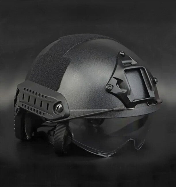 DRAGOWA Tactical Fast MH taktička kaciga s naočalama Charger, crna (bez certifikacije)