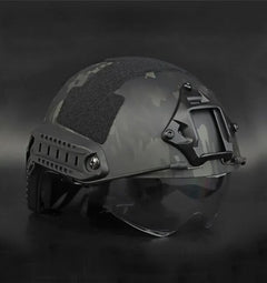 DRAGOWA Tactical Fast MH taktička kaciga s naočalama Charger, CP black (bez certifikacije)
