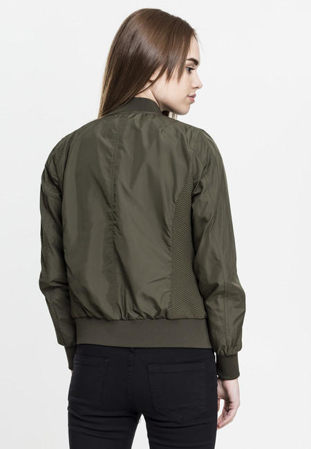 Urban Classics ženska light bomber jakna, maslinasto zelena