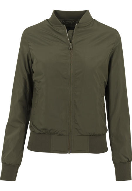 Urban Classics ženska light bomber jakna, maslinasto zelena