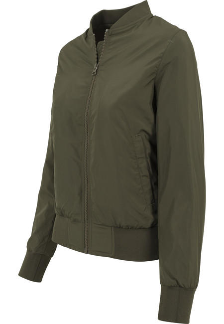 Urban Classics ženska light bomber jakna, maslinasto zelena