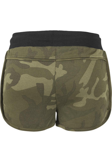 Urban Classics kamuflažne kratke hlače ženske, olive camo
