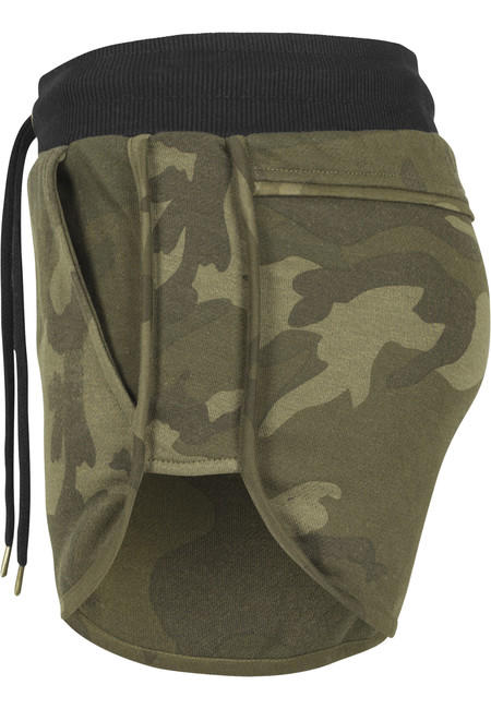 Urban Classics kamuflažne kratke hlače ženske, olive camo