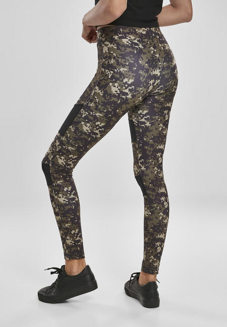 Urban Classics Tech Mesh ženske tajice, wood digital camo