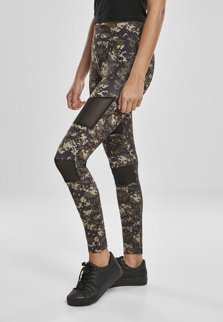 Urban Classics Tech Mesh ženske tajice, wood digital camo