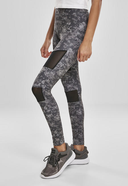 Urban Classics Tech Mesh ženske tajice, Dark digital camo