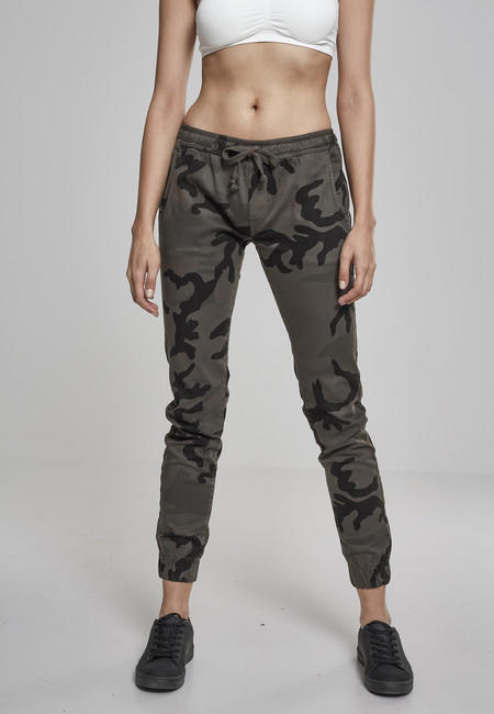 Urban Classics ženske jogging hlače, Dark camo