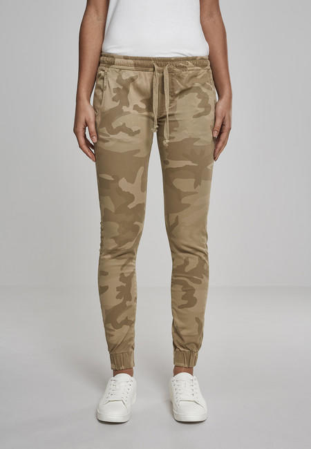 Urban Classics ženske jogging hlače, Sand camo