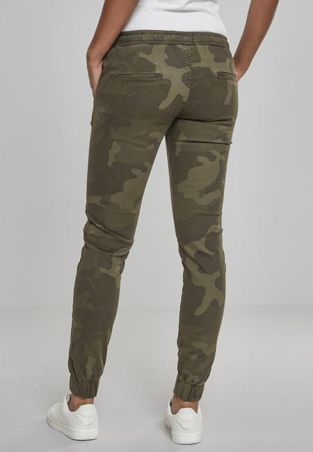 Urban Classics ženske jogging hlače, Olive camo
