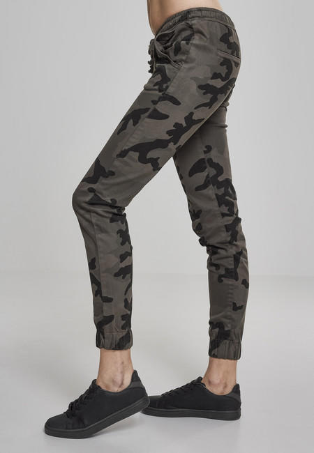Urban Classics ženske jogging hlače, Dark camo