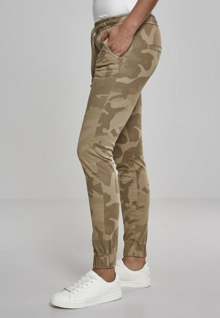 Urban Classics ženske jogging hlače, Sand camo