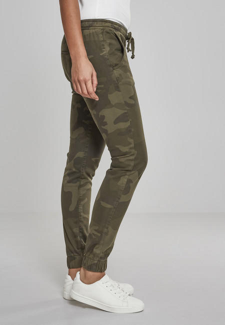 Urban Classics ženske jogging hlače, Olive camo