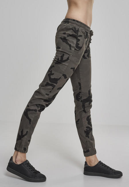 Urban Classics ženske jogging hlače, Dark camo