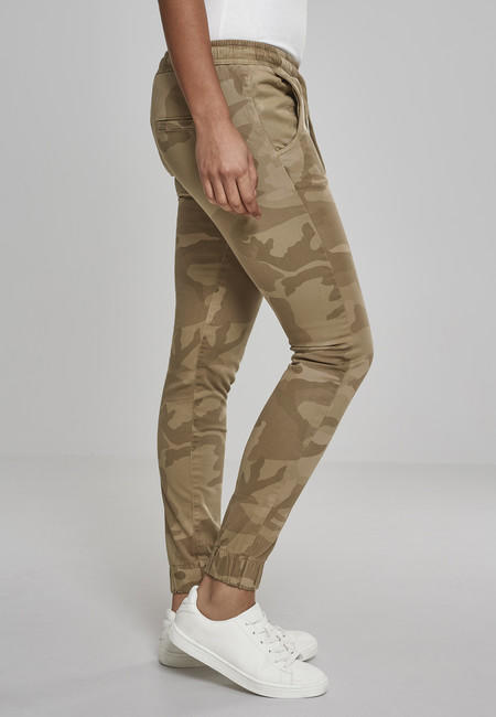 Urban Classics ženske jogging hlače, Sand camo