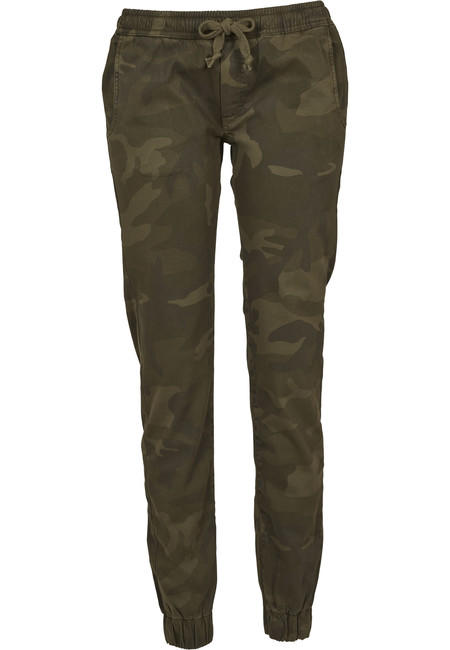 Urban Classics ženske jogging hlače, Olive camo