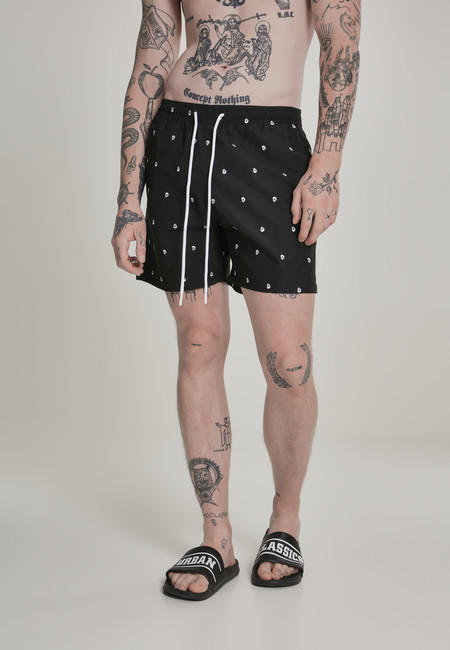 Urban Classics muške skull kupaće hlače, crne
