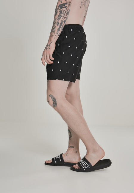 Urban Classics muške skull kupaće hlače, crne