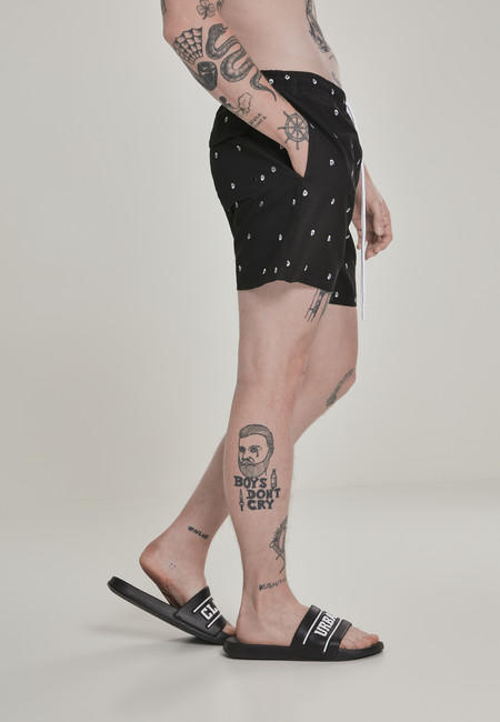 Urban Classics muške skull kupaće hlače, crne