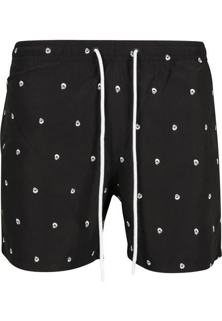 Urban Classics muške skull kupaće hlače, crne