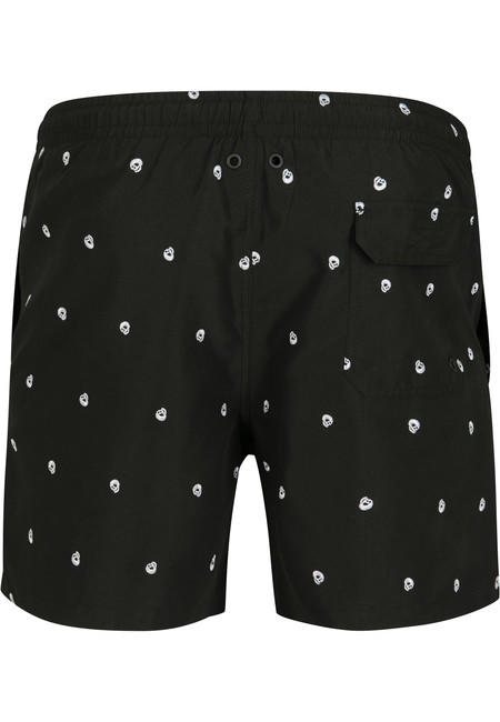 Urban Classics muške skull kupaće hlače, crne