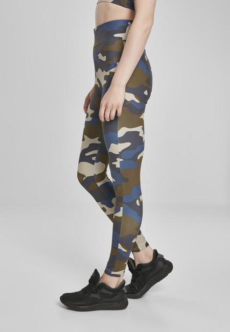 Urban Classics Camo Tech ženske tajice, olive camo