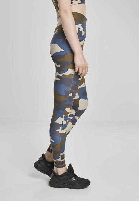Urban Classics Camo Tech ženske tajice, olive camo