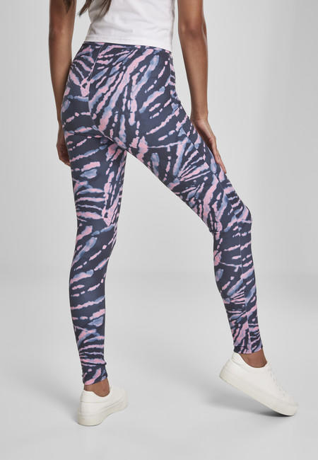 Urban Classics Tie Dye ženske tajice s visokim strukom, ružičaste