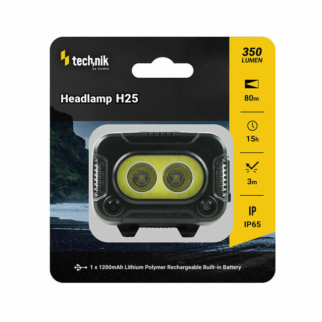 Technik naglavna svjetiljka LED CREE XPG-2+LED COB s gumiranom površinom USB-C crveno svjetlo stroboskop