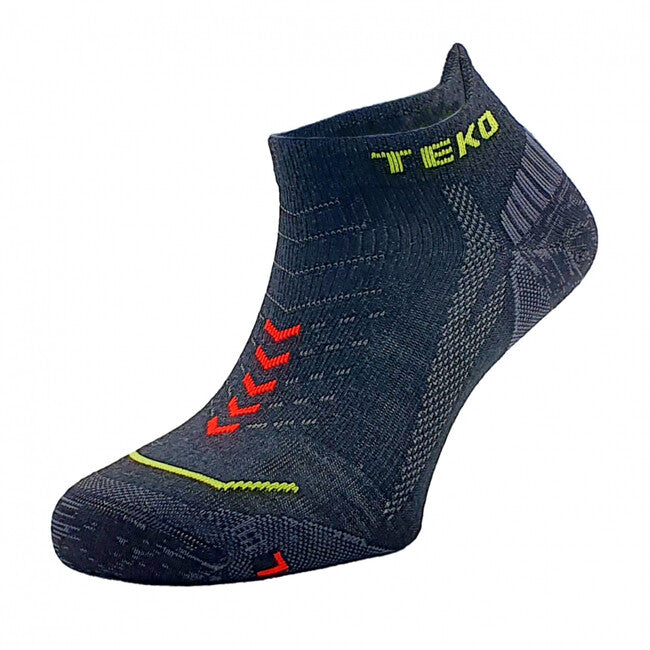 TEKO eco RUN 1.0 ULTRA niske ultralagane trkačke MERINO čarape, crne