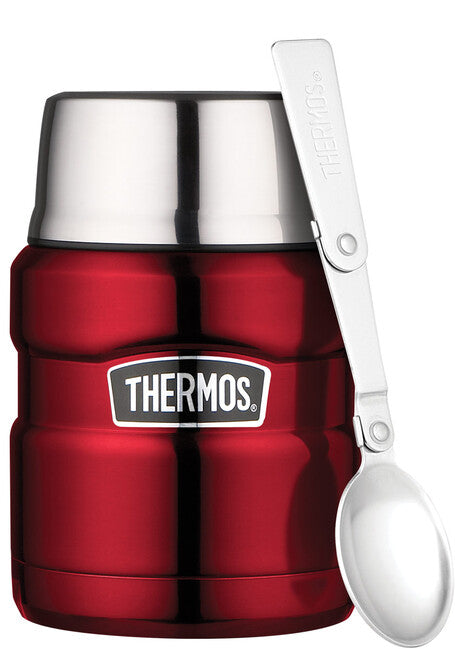 Thermos King posuda za hranu sa žlicom, crvena, 0,47 l