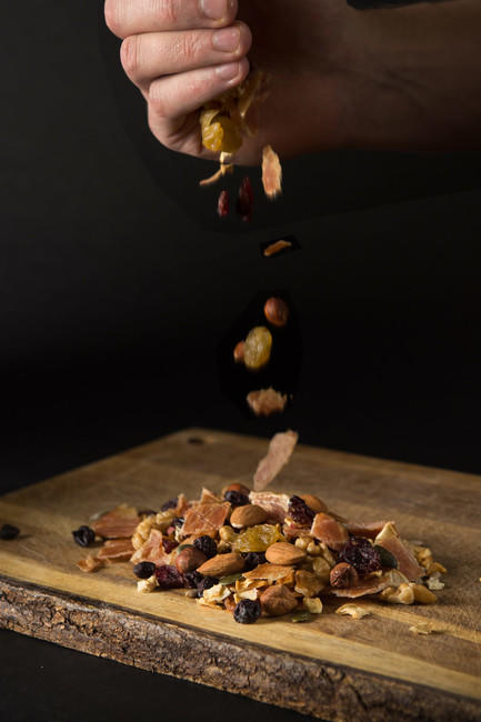 Adventure Menu Trail Mix Cranberry Turkey jerky Walnuts 100g 100 g g/m², Wallnuts