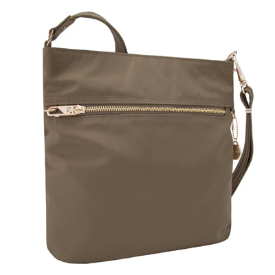 Travelon Tailored Slim torba preko ramena protiv krađe, smeđa