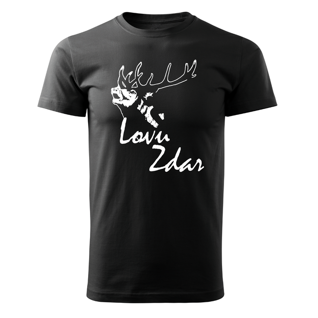 DRAGOWA Lovu Zdar kratka majica 160 g/m², crna