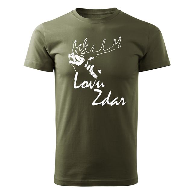 DRAGOWA Lovu Zdar majica kratka 160g/m2, maslinasto zelena