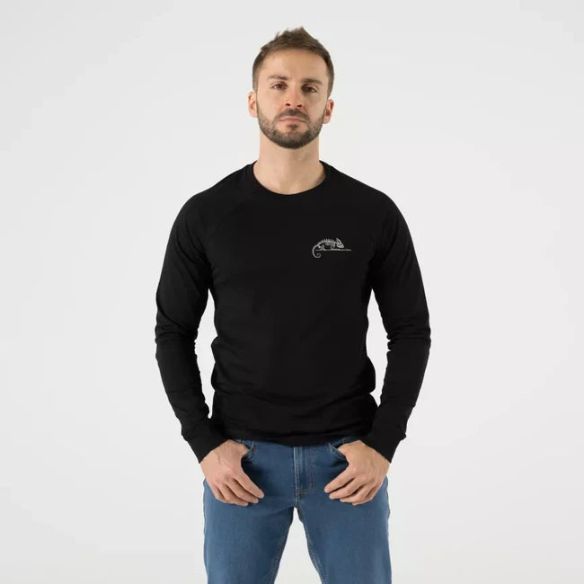Helikon-Tex majica s dugim rukavom s logom, crna