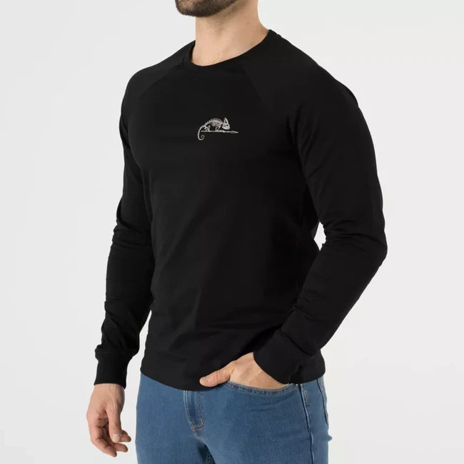 Helikon-Tex majica s dugim rukavom s logom, crna