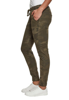 Urban Classics ženske jogging hlače, Olive camo