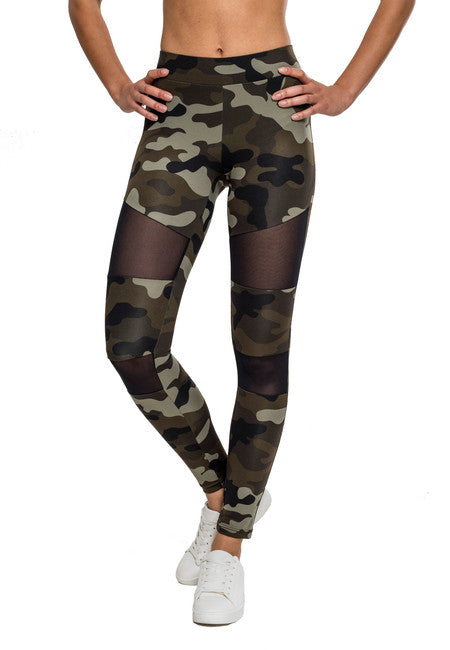 Urban Classics Tech Mesh ženske tajice, Woodcamo